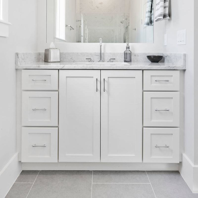 Kiểu dáng bình lắc đứng độc đáo Nhiều màu sơn mài Phòng tắm Vanity Bộ vệ sinh