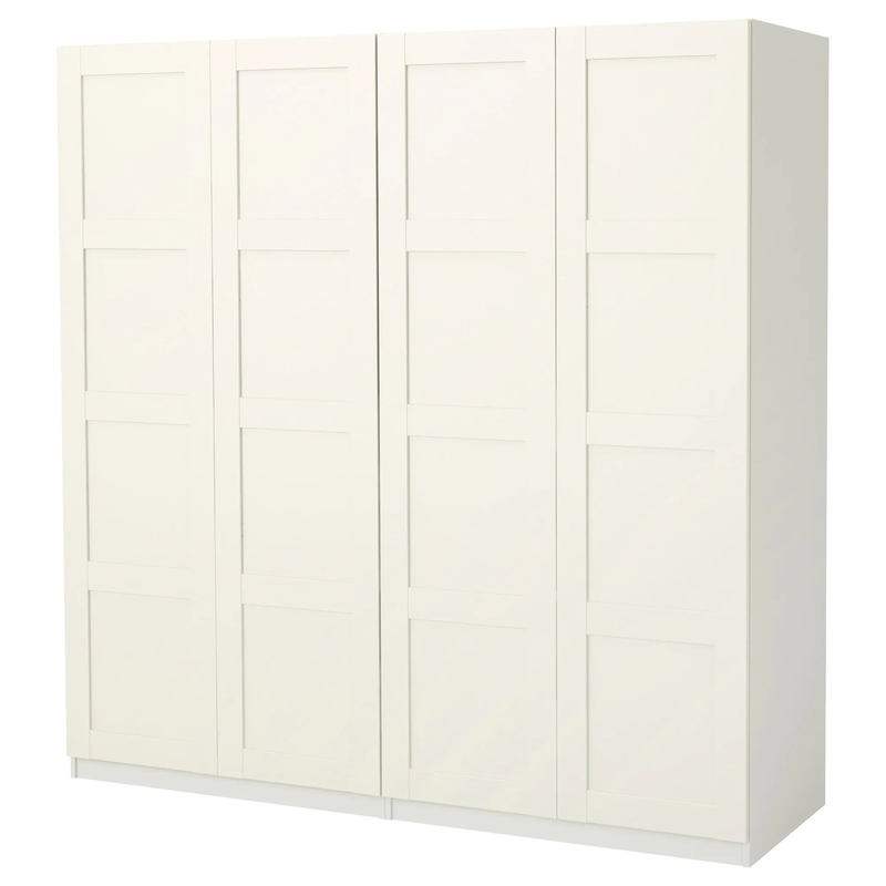 Tủ lưu trữ phòng ngủ bằng gỗ MDF mô-đun Khách sạn Cửa xoay sang trọng đầy đủ Tủ quần áo màu trắng Armoire