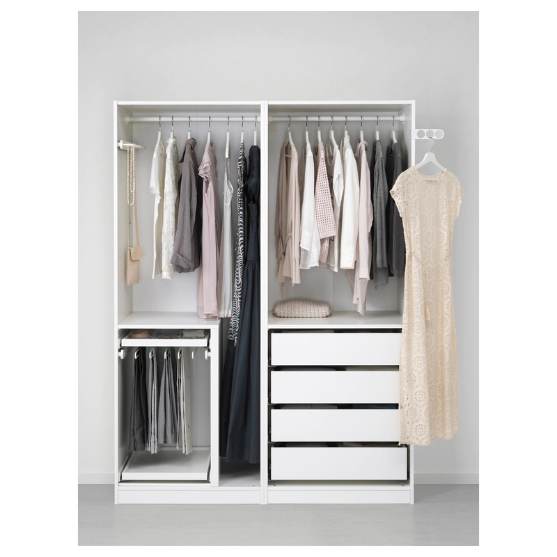 Matte White Cream Bảng điều khiển phẳng Sơn mài Cửa trượt Tủ quần áo Tủ quần áo Vải phòng ngủ Lưu trữ
