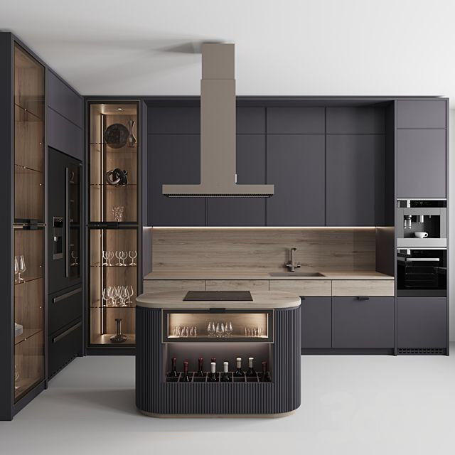 Tủ trưng bày bếp bằng kính góc sang trọng Sẵn sàng lắp ráp Tủ bếp sơn mài Storge hiện đại