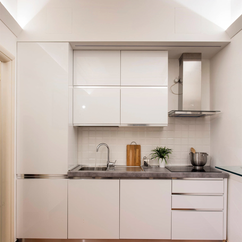 Nhà cải thiện tủ bếp Ghana Lacquer Matt Mini Tủ bếp gỗ nhỏ Design Cabinet treo