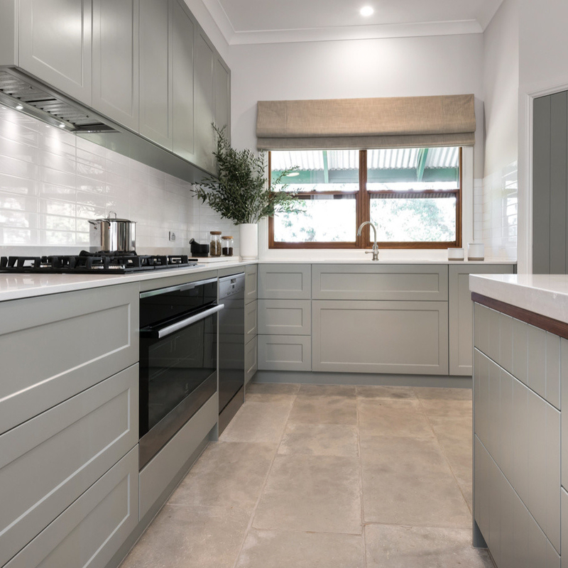 Tập trung vào thiết kế tủ ẩm ẩm tủ nhà bếp hiện đại Hoa Kỳ Grey Shaker Tủ cho bán buôn